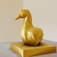 duck-bust-low-poly-1.png Duck bust statue low poly geometrical STL 3d print file