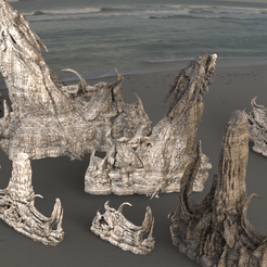 dragon-bone.2412.png OBJ file Dragon Stone Ruin Rock collection・3D printing model to download