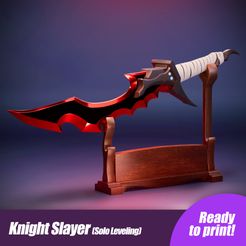 TemplateCults_KnightSkayer.jpg Solo Leveling Knight Slayer Dagger Sword Ready to print fanart