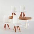 2-2.jpg Modern Dining Table With 4 Chairs 1/12 Scale