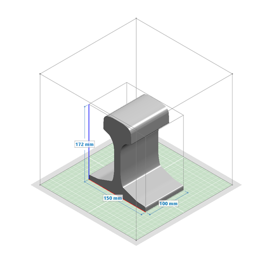 👽 UIC 60 E2 rail・ STL File for 3D printing・Cults