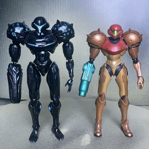 🦸 METROID PRIME 2 ECHOES DARK SAMUS CUSTOM ACTION FIGURE KIT・Free 3D ...