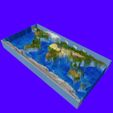 Map world 3D - Plane escala 1in200Mill jpg4.jpg Topographical map - flat relief 1 in 200 million