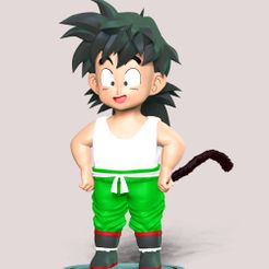 1.jpg Файл 3D Dragon Ball - Gohan Kid Fanart・Шаблон для 3D-печати для загрузки