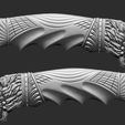 09.jpg Wolf Head Knife Handle 3D Model