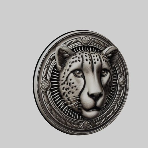 🐆 Cheetah Animal Head Cheetah Animal Medallion for CNC Router Laser ...