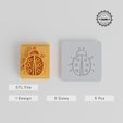 product_2407-01_main.jpg Bug Stamp Tile Set, Insect & Ladybug Motifs, 20-40mm, for Clay, Cookies, Fondant & Soft Materials
