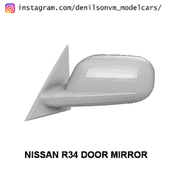 r341.png Fichier STL Miroir de porte Nissan R34・Modèle à télécharger et à imprimer en 3D