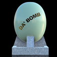 DA'-BOMB.png Atomic Bomb Desk Pen Holder Nuclear Bomb Figurine Game Room Decor