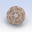 Kumiko_Icosahedron.146.jpg Kumiko Truncated Icosahedron, Icosahedron, Lamp, Football, Decoration
