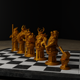 3.png Medieval Viking Figure Chess Set - Viking Character 3D print model