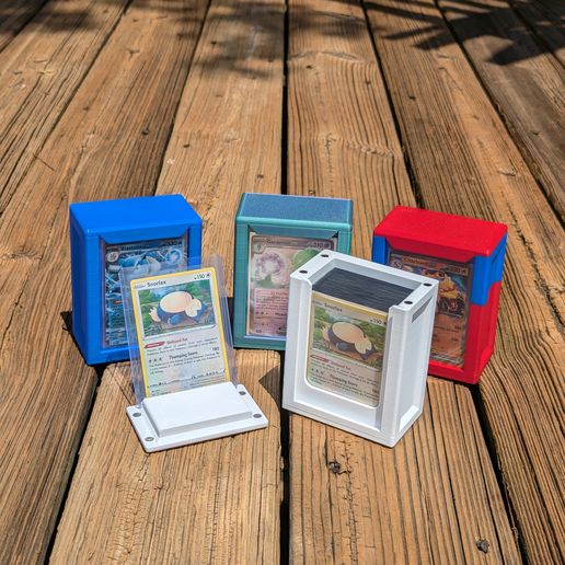 60 Card Single Sleeved Display Deck Box Magnetic Top Pokemon Magic MTG  STL File for 3D printingCults