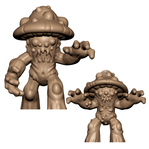 Dark Fantasy Fungus Folk Tabletop Miniatures 32mm Two STL Pack