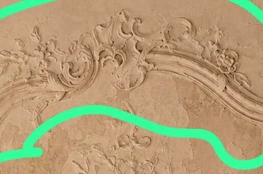 Floral Crown CNC 3D Relief Carving Decorative Panel
