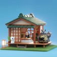 1.png Totoro and no face House diorama