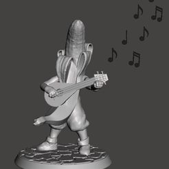 4052fee783261357f2f55cbeb9bb2797_display_large.JPG Archivo STL gratis Banana Knight v16 - Laúd jugando al bardo・Plan para descargar y imprimir en 3D
