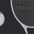 8.png Low Poly Tennis Racket & Ball