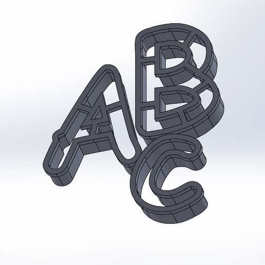 Upper-case letter cookie cutter