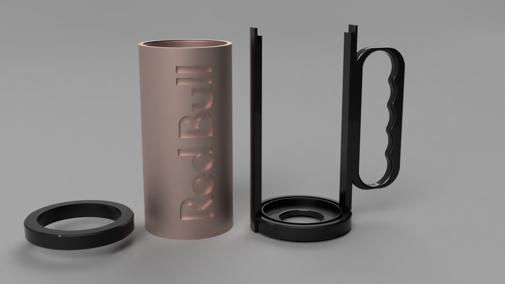Download free STL file Red Bull Can Holder • 3D printing design ・ Cults