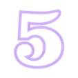 5.stl cookie cutter numbers 1-9