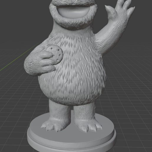 The Furry Cookie Enthusiast - 3D Printed Figurine - 3D model önizlemesi