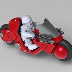 Space-Dwarf-Scifi-Bike-009.jpg Free STL file Tofty's Space Dwarf Sci-Fi Bike 28mm・3D printable object to download