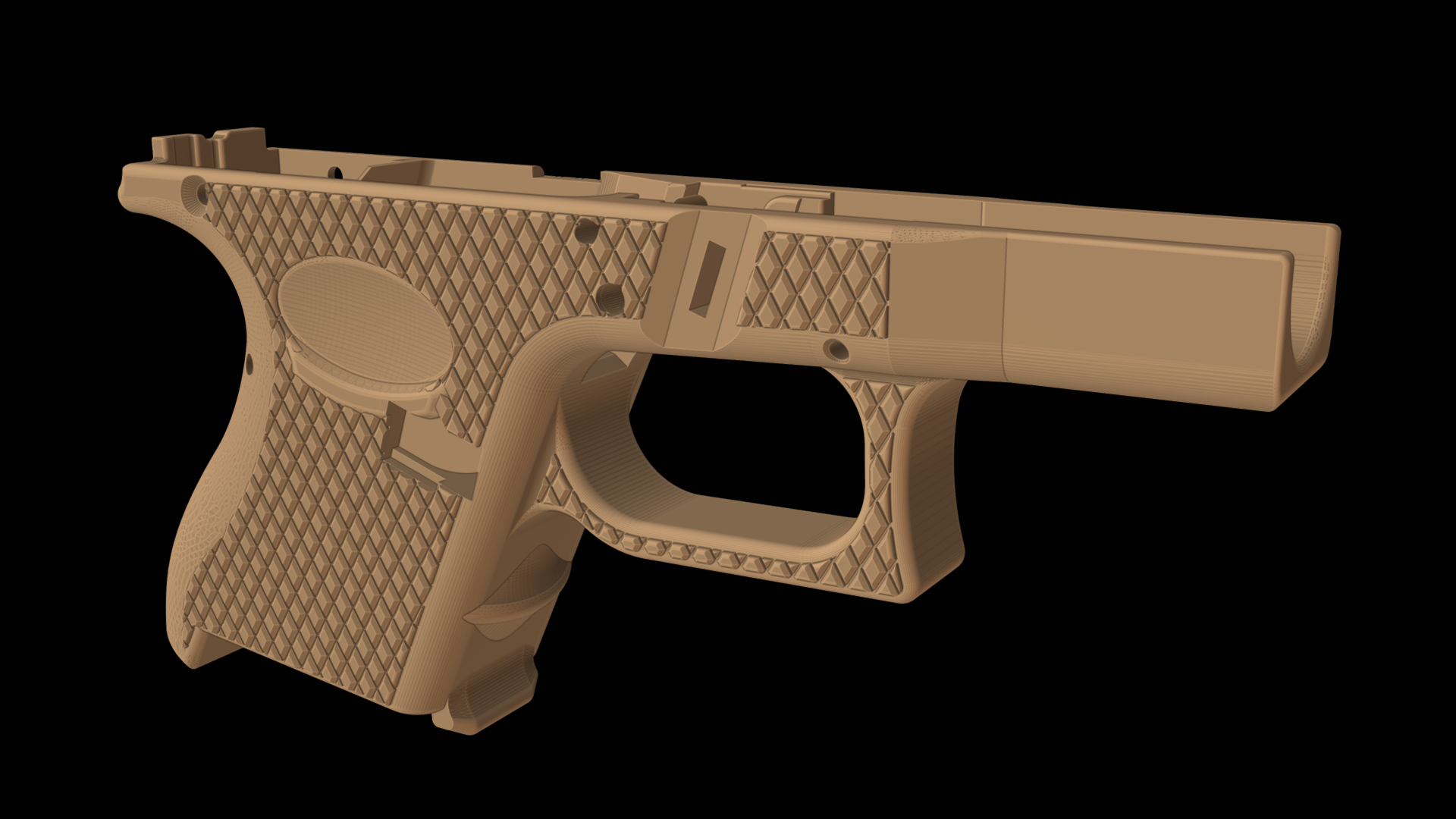 g26_2.png 3D file Glock 26 DIY Frame・3D printer design to download, Anti-Matter3D
