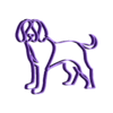 Simple Dog Line Art 2 v1.stl Dog Line Art