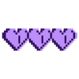 Base - Regular - 3x Heart No Base.stl 8-Bit Heart Clicker Fidget Toy / Keychain / Set
