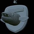 Barracuda-solo-model-17.png fish head great barracuda trophy statue detailed texture for 3d printing