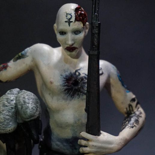 👾 Marilyn Manson figure 2001 years fanart・ STL File for 3D
