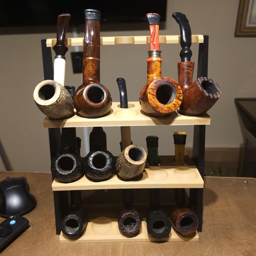 🏠 Pipe Rack/Stand for 5,10, or 15 Pipes・Free STL File for 3D printing・Cults