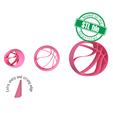 7772590_A_2.png Basketball ball, Football mom collection, 3 Sizes, Digital STL File For 3D Printing,Polymer Clay Cutter,Earrings, Cookie, sharp, strong edge