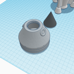 Capture56.png STL file 2-1 Hidden chamber Mars Rocket Nose/Body・Model to download and 3D print