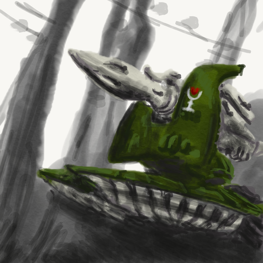 Elderly Non-Newtonian Gunstand 3D model