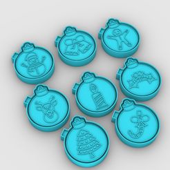 pack-christmas-ornaments_2.jpg Рождественские украшения - КОЛЛЕКЦИЯ 8 STL - пресс-форма - коробка для силиконовых форм