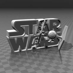 3a89ab1615ab330d44def47f7267839c_display_large.jpg Descargue el archivo STL gratuito ⭐⭐⭐⭐⭐⭐ Star Wars - Logotipo 3D • Objeto imprimible en 3D, FiveNights