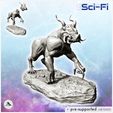 1-PREM.jpg Alien boar creature with double horns and four legs (19) - SF SciFi wars future apocalypse post-apo wargaming wargame