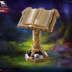 MagicTome_RENDER.jpg STL-Datei Wizard's Magic Tome Würfelturm - SUPPORT FREE!・3D-Druck-Idee zum Herunterladen