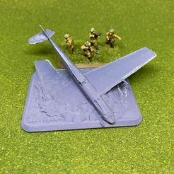 IMG_3842.jpeg Fichier STL Flames of War Marqueur d'objectif - ME109 abattu - Échelle 15mm・Plan imprimable en 3D à télécharger