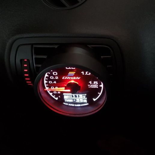 Audi A3/S3 1997-2006 Air Vent with Integrated 60mm Gauge Holder | Boost Gauge Pod | 3D Printable STL