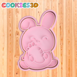 CONEJO-CUTE-ZANAHORIA.png Tender Easter bunny with carrots - Easter Day - Cookies