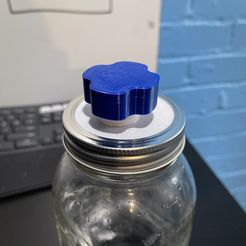 IMG_8419.jpg Fichier STL Bouchon de bouteille d'eau Mason Jar・Modèle imprimable en 3D à télécharger, CC0hort