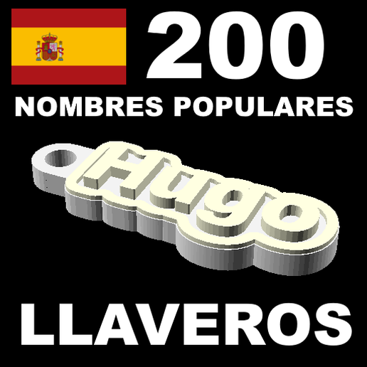 200 Personalized Spanish Name Keyrings Llaveros España Españoles Personalizados nombre 3D model