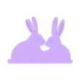 rabbit family base.stl LOVE BUNNIES – PERFECT FOR VALENTINE'S DAY DECOR AND GIFTS