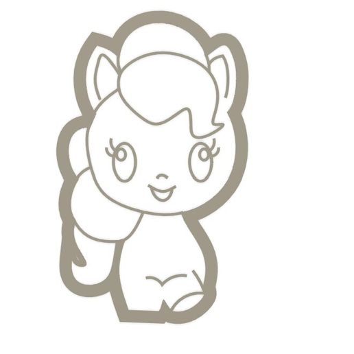 Little Pony cookie cutter 3D model
