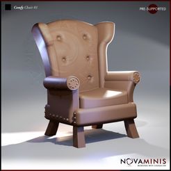 CROW-021-Comfy-Chair-01-PAT-SM-STORE.jpg 3D-Datei Bequemer Stuhl 01・Modell für 3D-Drucker zum Herunterladen