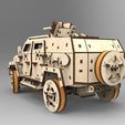 102437mi7ngz5n7gn8557f.jpg Laser Cut Armored Vehicle 3D Wooden Puzzle dxf cdr svg file format