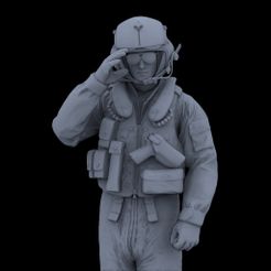 Salute1.jpg STL-Datei HUBSCHRAUBERPILOT 1・3D-Druckvorlage zum Herunterladen