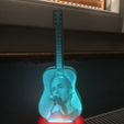 Ohtiteees ne Archivo STL guitarra de la lámpara lithophanie jean jacques goldman・Plan de impresión en 3D para descargar, kifre